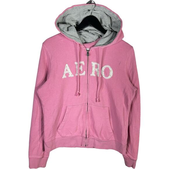 Women's Aeropostale Spellout Full Zip Hoodie - Picture 1 of 7